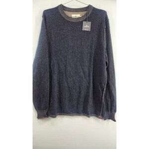 The Normal Brand Men's Medium Navy Jimmy Plated Crewneck Sweater NWT